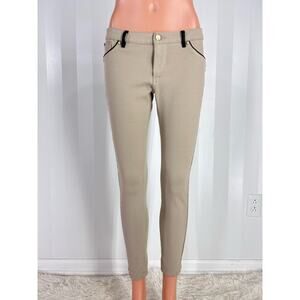 CI SONA Women’s Beige Skinny Stretch Ankle Pants Sz L